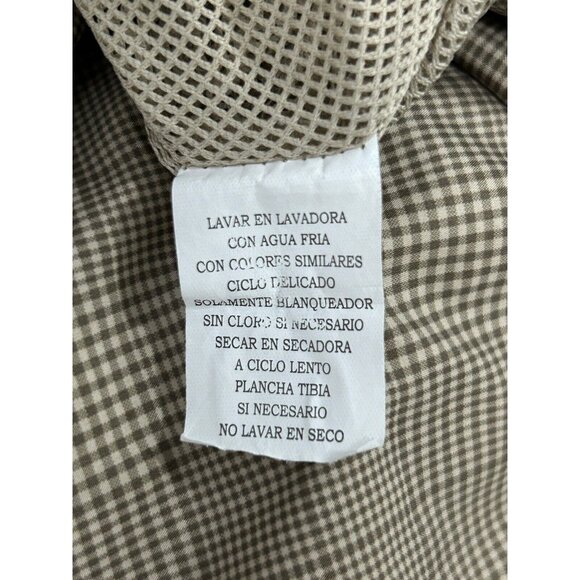 PGA Tour Tan Beige Plaid Long Sleeve Collarless Golf Windbreaker Size XXL - Picture 6 of 7